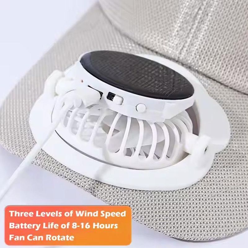 Rechargeable Fan Cap - Solar Powered Baseball Hat_voghion.com