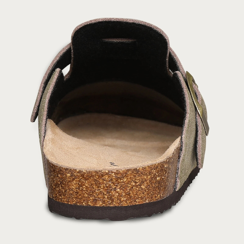 Bebealy Classic Mules Cork Footbed Clogs Slippers with Arch Support Fashion Beach Slides Soft Suede Potato Shoes For_voghion.com