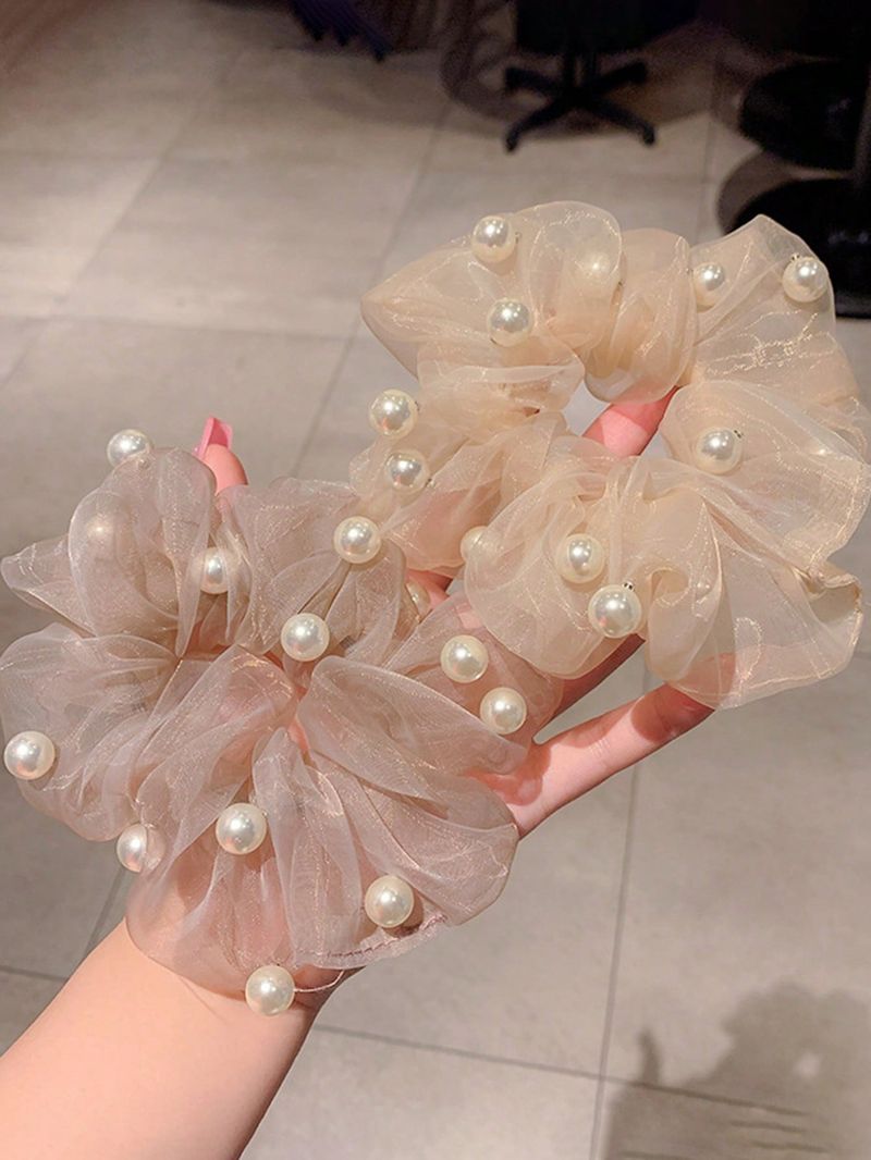 1 Stück Schmetterlings-Haargummi aus Netzstoff, süßes Haargummi für Dutt oder Pferdeschwanz, geeignet für Mädchen im Alltag/auf Reisen_voghion.com