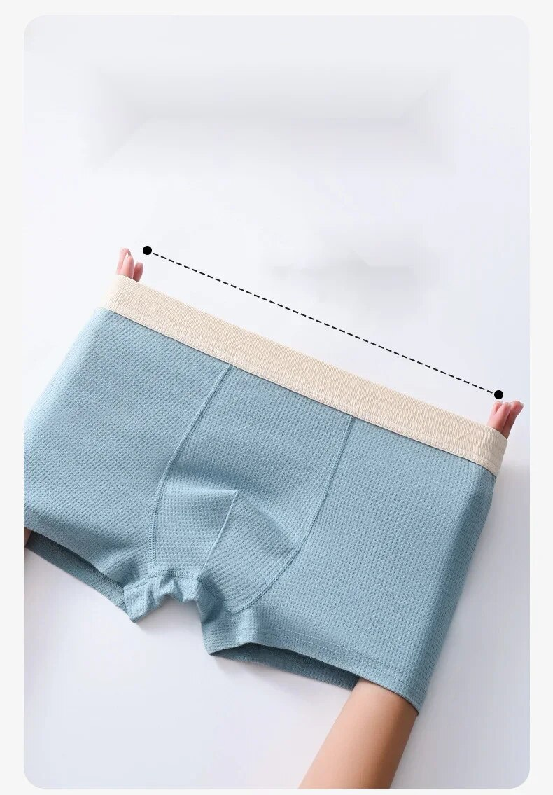 New2024 high-end Men's pure cotton underwear minimalist men's four corner pants with breathable and loose fitting _voghion.com