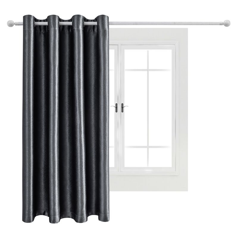 Home Furniture Blackout Cloth Solid Color Balcony Sun Protection Heat Insulation Curtain Cloth Punched New Curtain_voghion.com