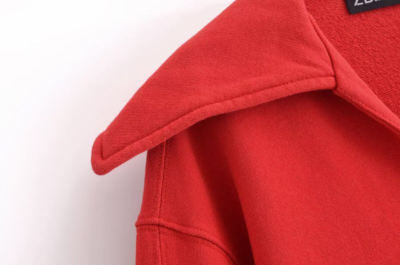 851-2025 Nuovo set di felpa a maniche lunghe con risvolto largo e minigonna da donna_voghion.com