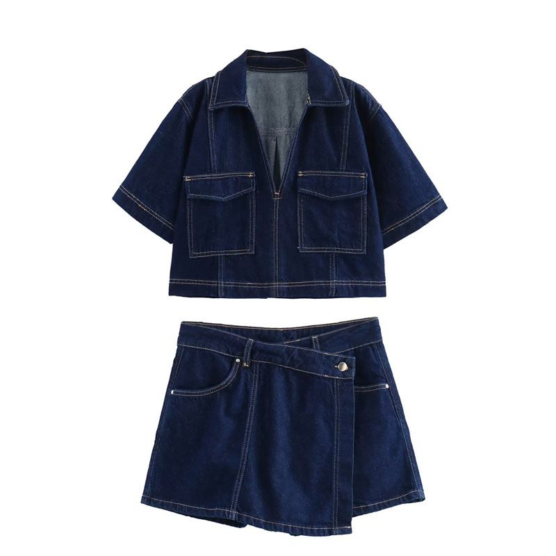 2025 Summer New Short Shirt6164070Double-breasted Denim Skirt Pants6164068Women's Suit_voghion.com