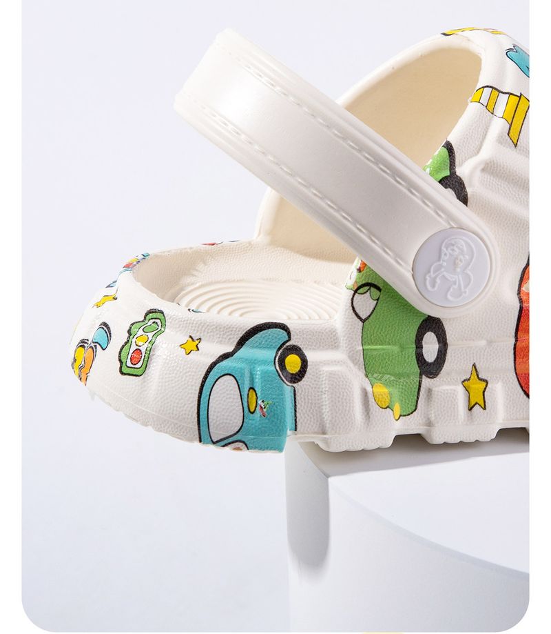 Kinderschuhe Kindersandalen mit süßem Cartoon-Print, mittlere und große Kindersommer-Sandalen, verschleißfeste, rutschfeste Strandschuhe_voghion.com