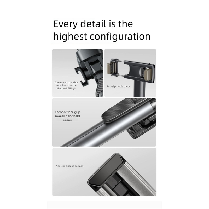 【Multifunctional Gimbal】Li Sen Phone Selfie Stick Camera Stabilizer Portable Travel Photo Live Streaming Vlog_voghion.com