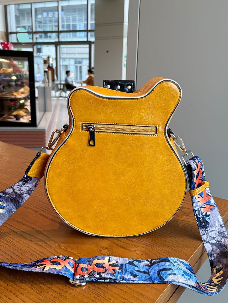 Borse da donna Personalità Creativa Y2K Hot Girl American Retro Borsa a forma di chitarra Basso Borsa a forma speciale Borsa a tracolla Borsa a tracolla_voghion.com