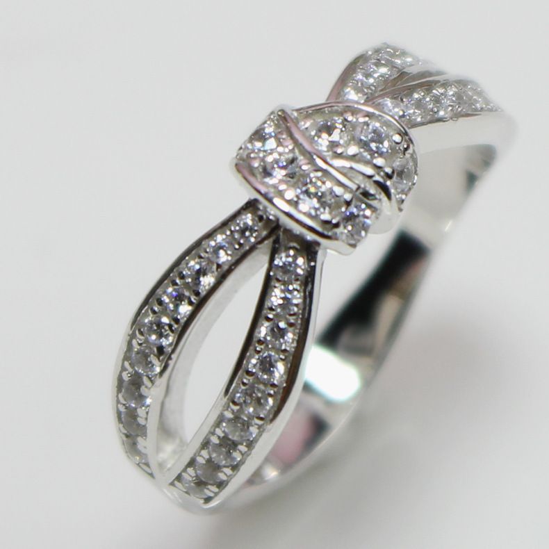 Anello con nodo a farfalla in oro rosa, nuovo, con diametro completo, per donna_voghion.com