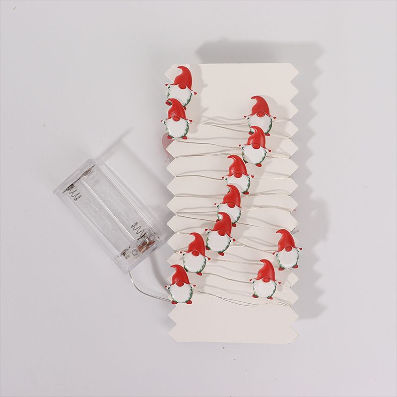 Lichterkette mit rotem Weihnachtsmann-Hut für drinnen und draußen_voghion.com