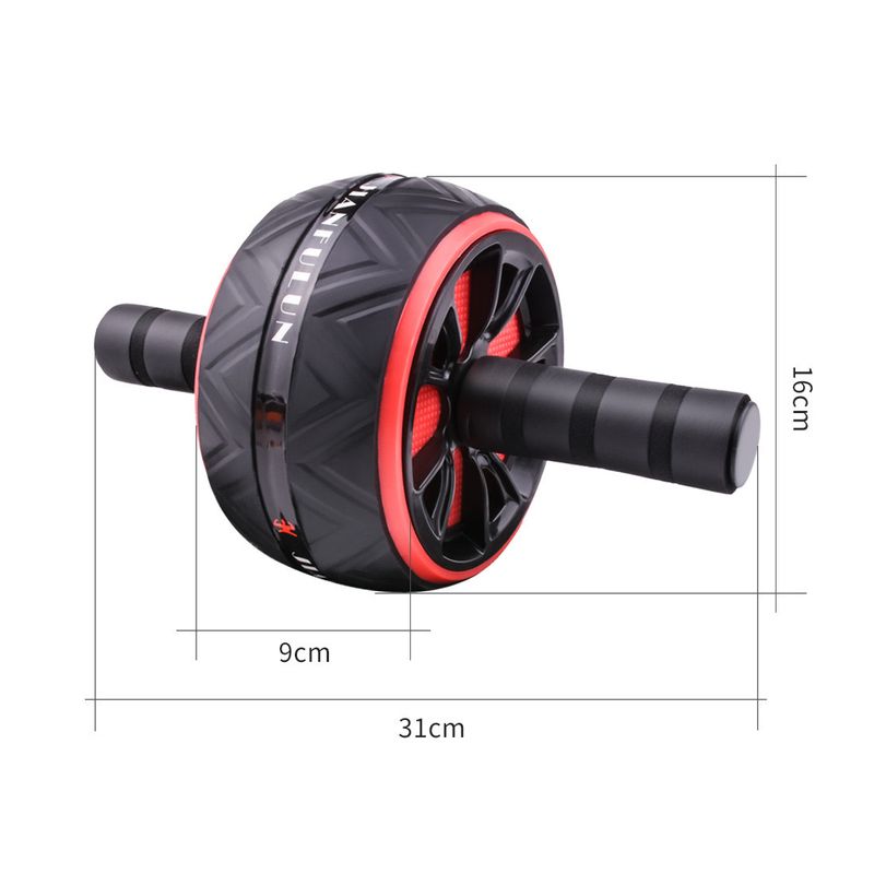 Conjunto de 7 peças de roda abdominal vermelha, equipamento pequeno para ginástica doméstica, suporte para flexão, roda para treinamento muscular abdominal_voghion.com