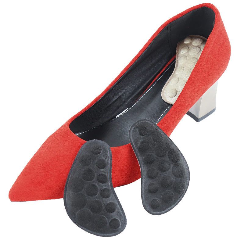 Geeignet für alle Jahreszeiten, verdickt für Schuhe, O-Fersenpolster für Damen, Einlegesohlen in halber Größe für Herren, stoßdämpfende Massagepolster_voghion.com