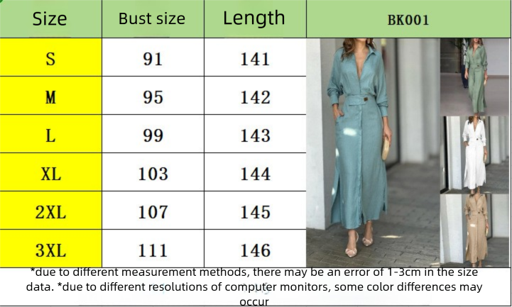 2025 Nuovo ed elegante abito camicia irregolare a maniche lunghe con cintura in vita, da donna, con cravatta, tinta unita_voghion.com