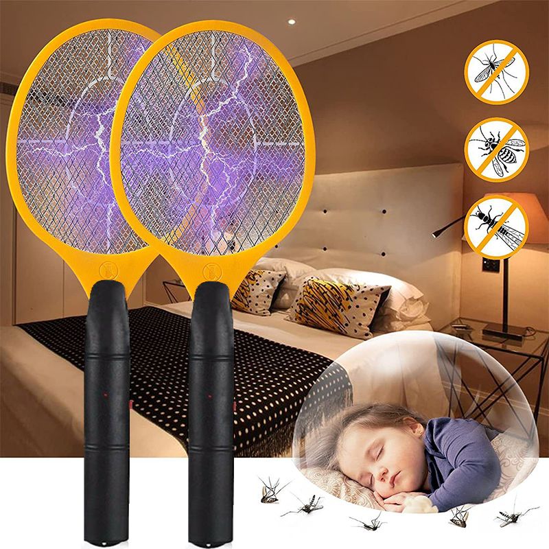 Elektresch Mécken Insekten Bug Zapper Fliedermaus Handheld Insekten Méckenschläger Racket Portable Mosquito Killer Schädlingsbekämpfung fir Schlofkummer Insekten_voghion.com