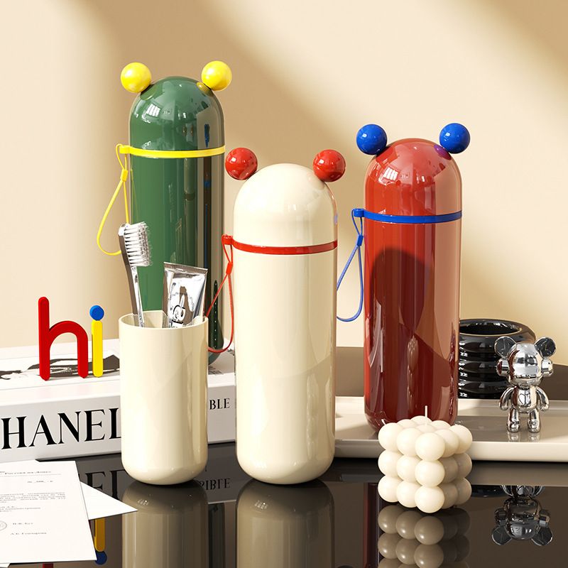 Travel Mouthwash Cup, Washing Cup, Portable Tooth Brushing Cup, Storage Box, Tooth Brushing Cup Set, Tooth Utensils, Toothpaste, Toothbrush Box._voghion.com