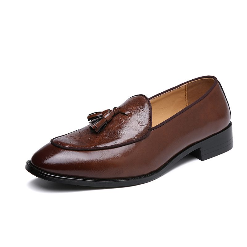 Mocassini con nappe a punta da uomo in stile britannico TerraStride_voghion.com