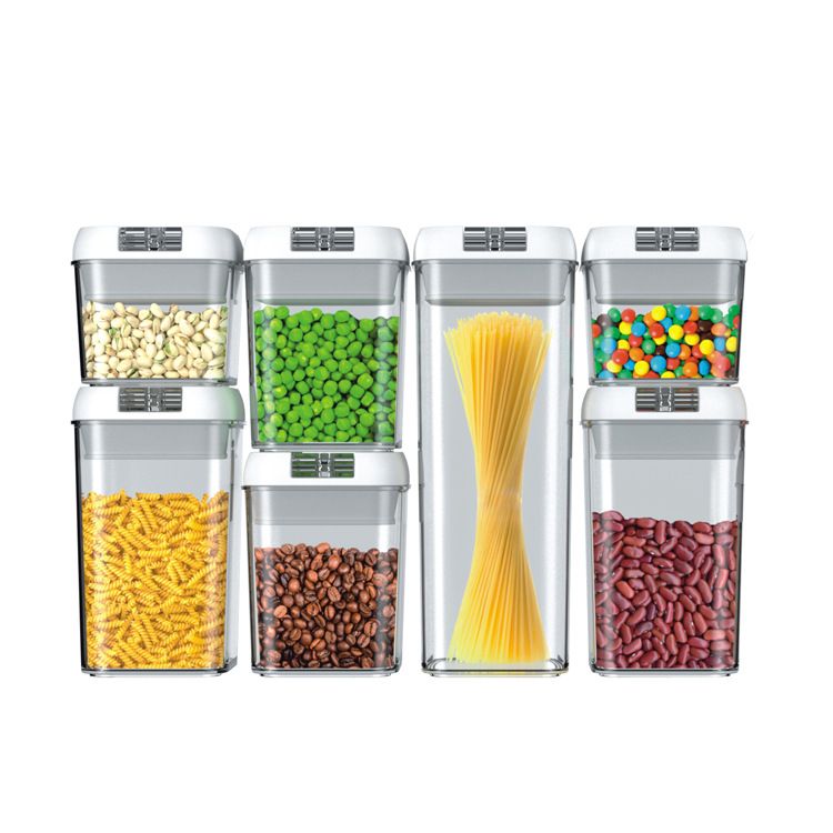 42-Piece BPA-Free Plastic Food Storage Container Set – Airtight Stackable Pantry Organizers For Dry Goods, Spices & Coffee_voghion.com