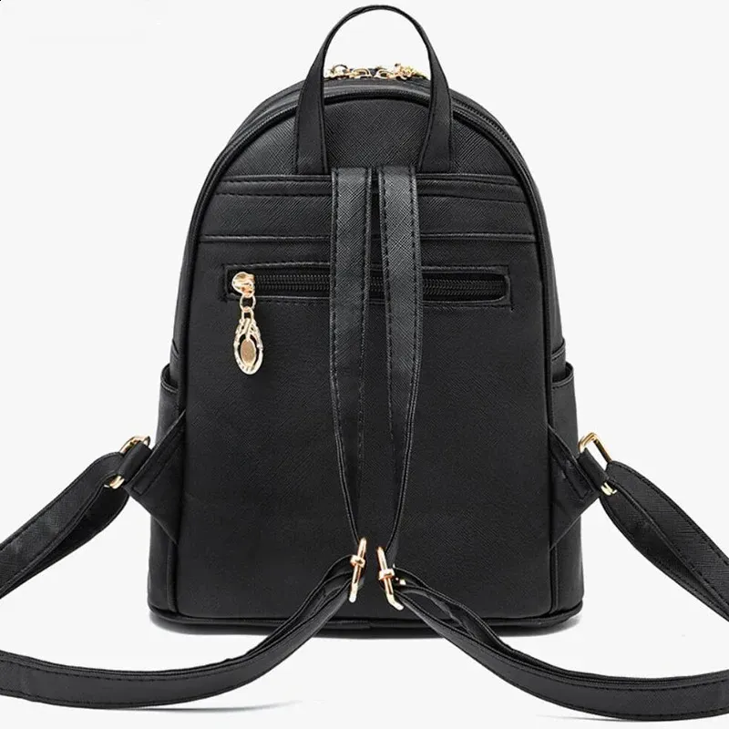 PU Leather Shoulder Mini Multi Functional Phone Bag Womens School Backpack 240829_voghion.com