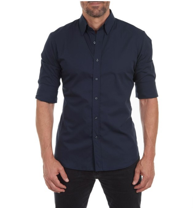 Camicia da uomo CT Plus Size in cotone Oxford con bottoni nascosti e cerniera_voghion.com
