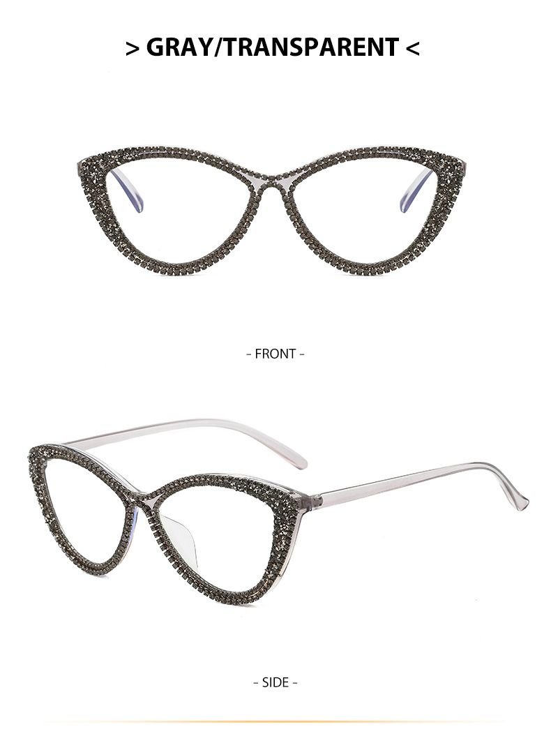 Occhiali da sole ultraleggeri con montatura a forma di occhio di gatto, stile semplice, senza trucco, anti luce blu, protezione oculare snellente_voghion.com