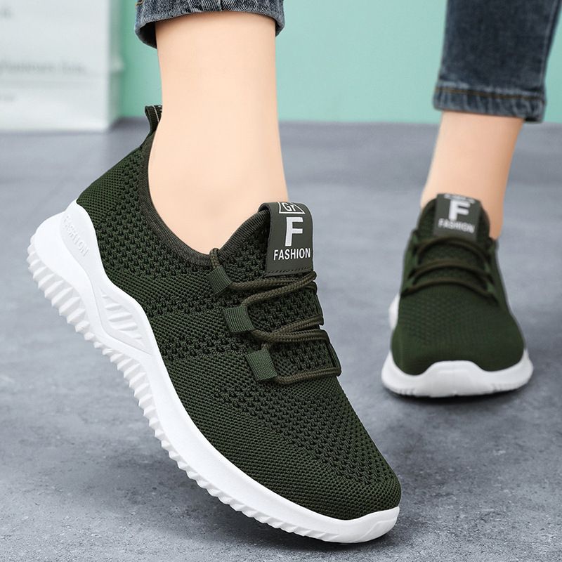 Damen Große Damenschuhe Damen Freizeitschuhe Atmungsaktive Fly-woven Einzelschuhe Sneakers Damen_voghion.com
