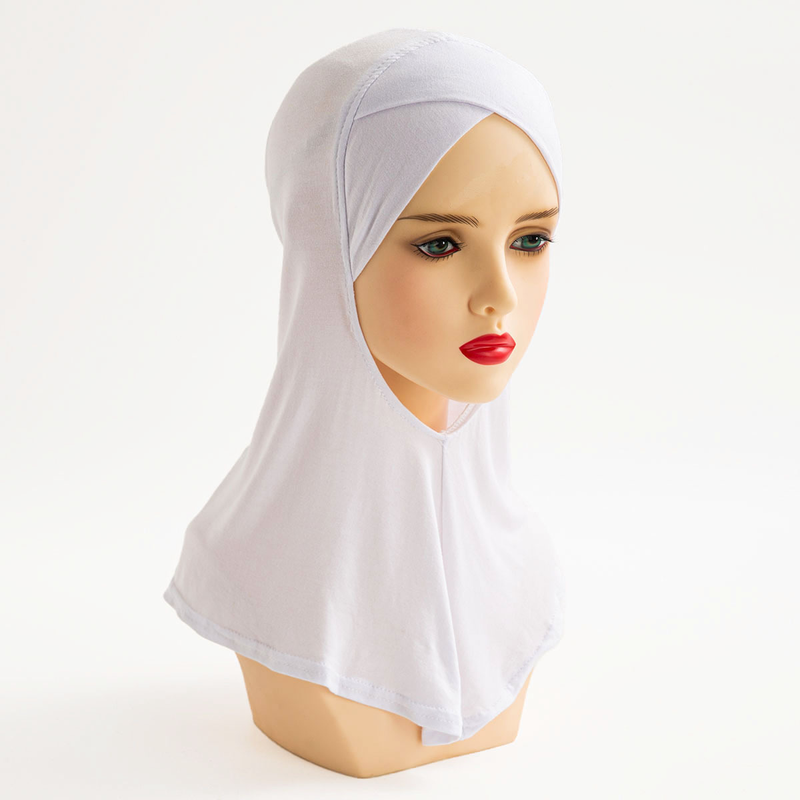 Muslimische Hijab-Mütze aus Modal-Baumwolle, Turban-Mütze, Kreuzkragen-Pullover-Mütze_voghion.com