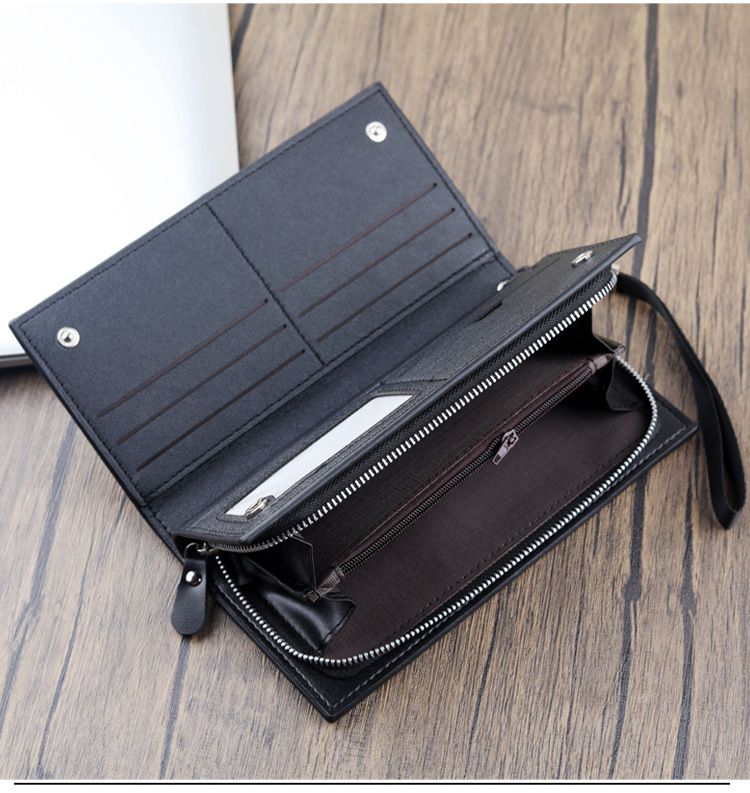 Clutch, neu eingetroffene lange Herrenbrieftasche, tragbare Handytasche mit großem Fassungsvermögen und Reißverschluss, wärmstens empfohlen, ein Anschaffungs wert!_voghion.com