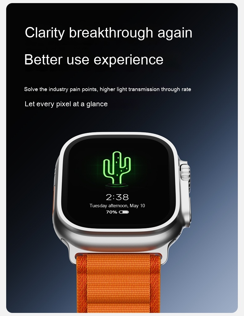 Película protetora de tela para Apple Watch, mais vendida em 2024, série Ultra, película temperada de 49 mm, compartimento à prova de poeira, adequada para IWatch_voghion.com