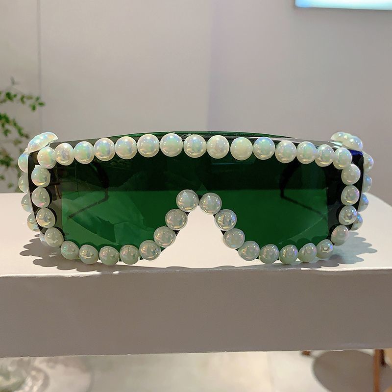 Integrated Large-frame Sunglasses Personalized Trend Party Anti-glare Sunglasses_voghion.com