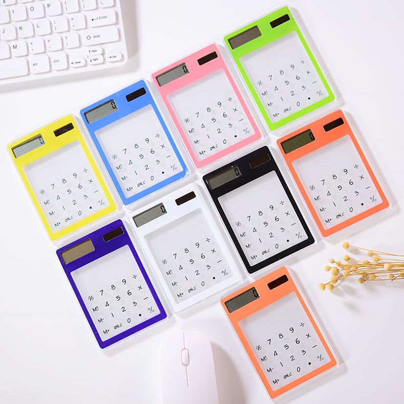 Transparent Calculator, Solar Touch Screen, Mini Creative Calculator, Student Office_voghion.com