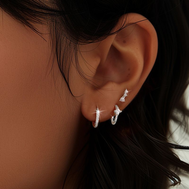 Classic Earrings, High End Temperament Stud Huggie Earrings Set_voghion.com