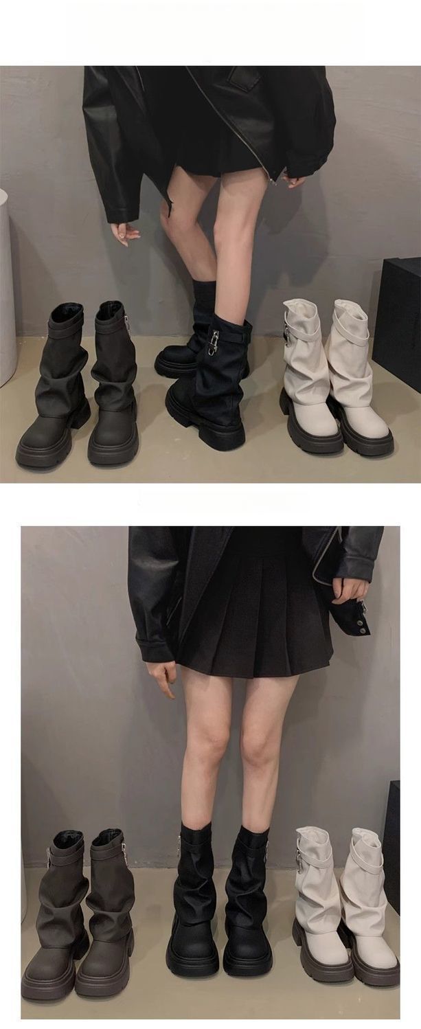 Martin Net Stivali corti da donna rossi 2025 Autunno e Inverno Nuovo_voghion.com