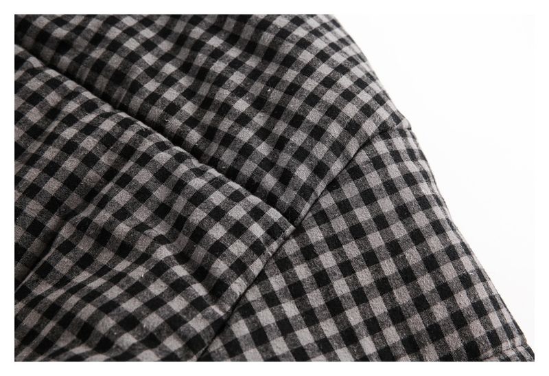 Giacca casual corta invernale in cotone con motivo scozzese retrò da uomo_voghion.com
