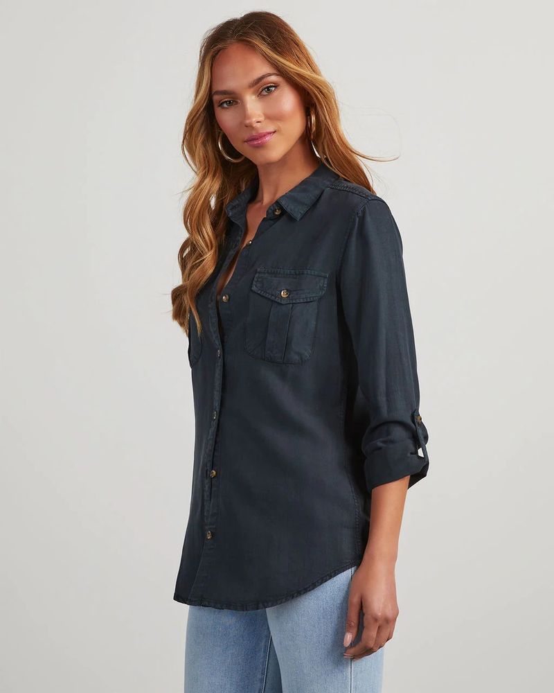 Women's Clothing Denim Shirt Autumn Casual Lapel Single Breasted Women's Long Sleeved Denim_voghion.com