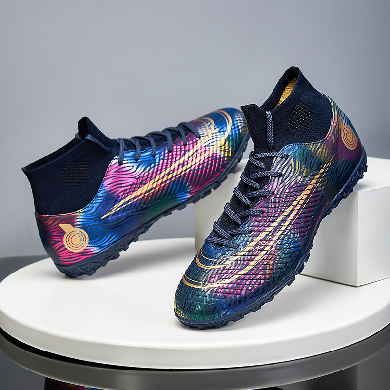 Hoge leren voetbalschoen, gebroken nagels, lange spikes, 35-47 yards, voetbalschoenen voor schoolclubs_voghion.com