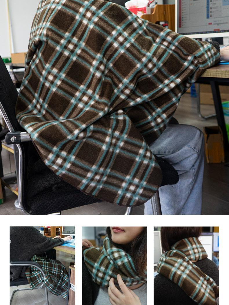 Outdoor Portable Mini Picnic Spring Outing Camping Bed Sheet Fleece Air Conditioning Summer Cooling Knee Blanket_voghion.com
