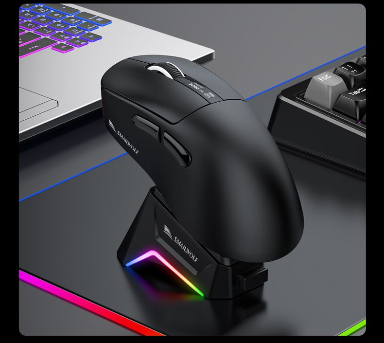 Mouse sem fio Bluetooth para jogos Smailwolf M6 com sensor PAW3311, comutação de três modos, magnético_voghion.com