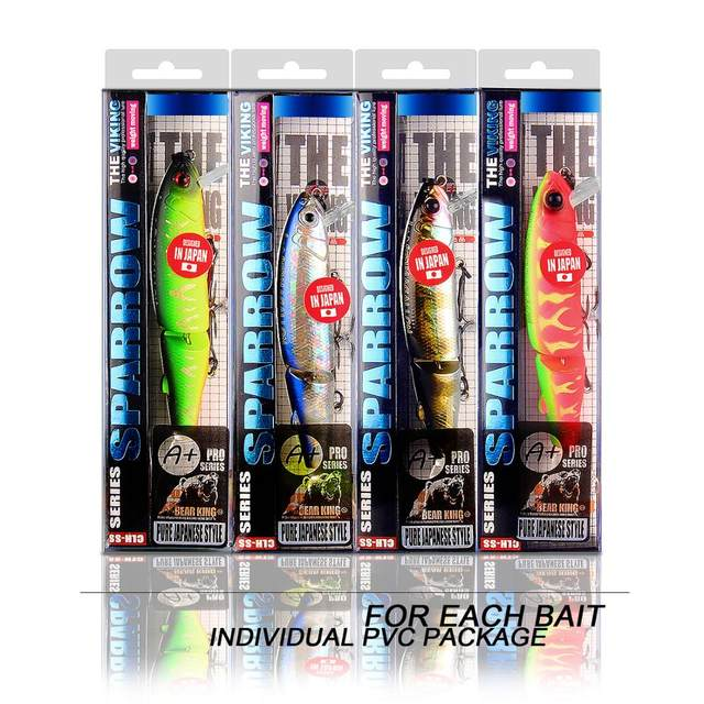 BEARKING Meilleur prix 4 pièces chaque ensemble couleurs assorties Leurre de pêche SP Wobblers Leurre dur Crankbait Minnow Leurre pour brochet_voghion.com