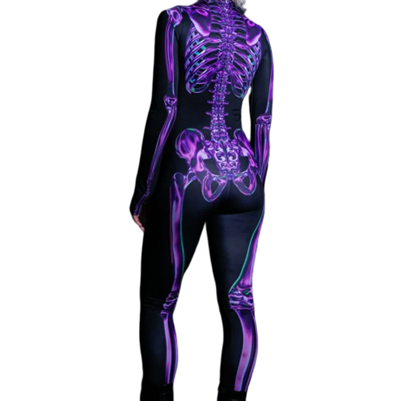 Salopetă de Halloween cu pantaloni cu craniu, la modă europeană și americană, pentru părinți și copii_voghion.com