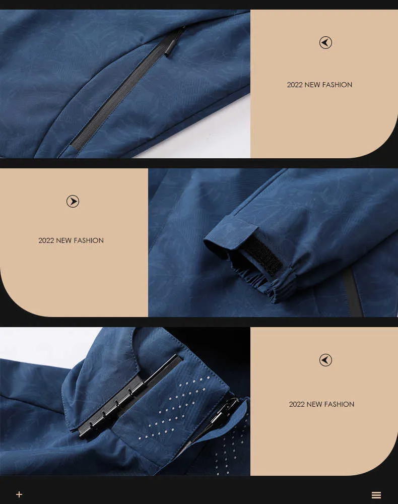 Herrenjacken Leichter wasserdichter Regenmantel für Herren zum Wandern und Reisen mit abnehmbarer Kapuze, Windjacke T221019_voghion.com