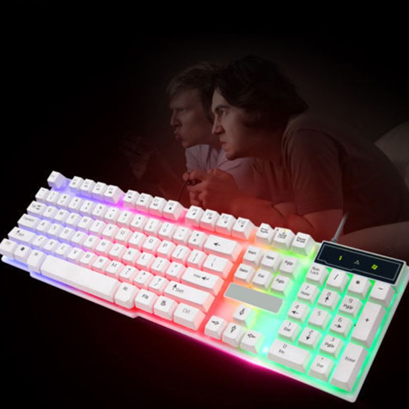 Tastiera Farfi Retroilluminazione colorata Plug and Play ABS 104 tasti Tastiere arcobaleno per computer_voghion.com