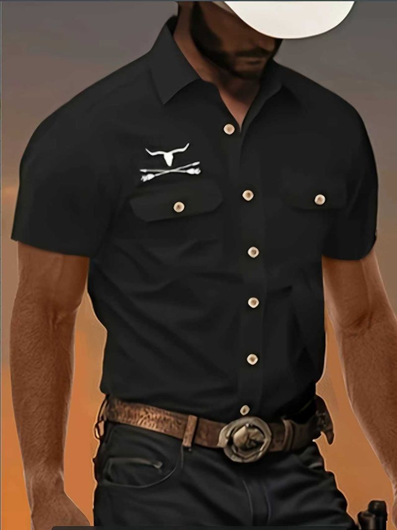 Pulse 2025 European And American Cross-Border New Fashion Versatile Denim Casual Men's Work Shirt_voghion.com