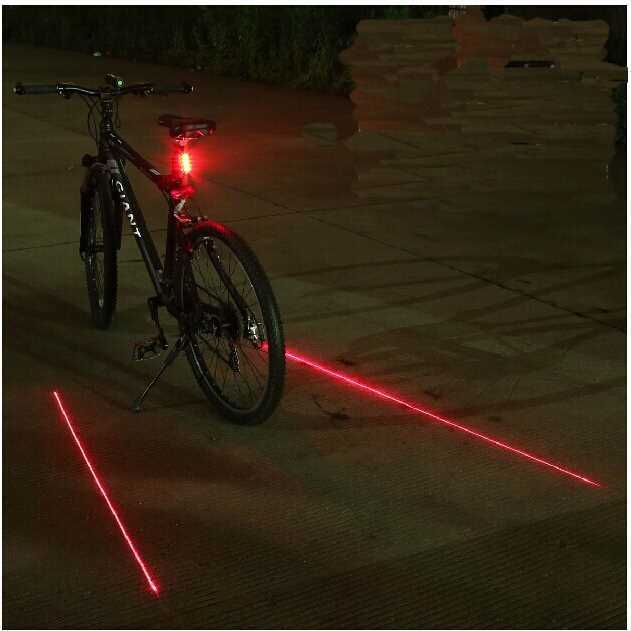 Fahrrad Schwanz Mountainbike Nacht Reiten Laser Blinkende Hinten Radfahren Warnung Flash Licht Ausrüstung Zubehör_voghion.com