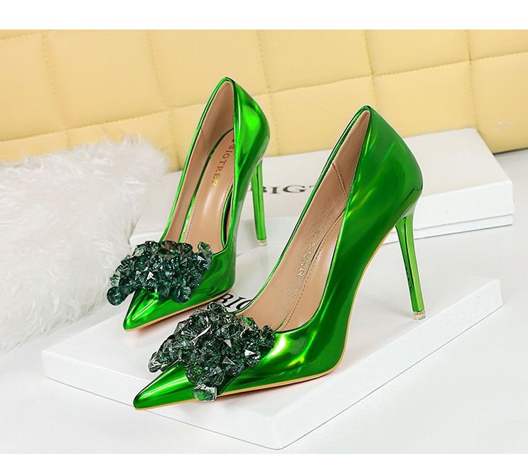 1829-H27 stila banketu stila plānas, seklas mutes, smaila kristāla bantīte, sieviešu apavi, augstpapēžu kurpes, vienvietīgas kurpes_voghion.com