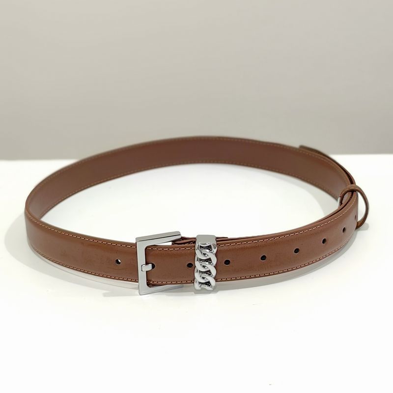 Twist Silver Buckle Genuine Leather For Women, Unique Design, High-end Decorative Trendy Fashion Personality Belt_voghion.com