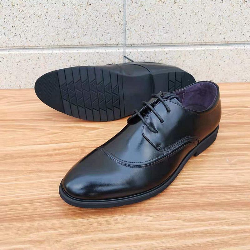 Scarpe da uomo in pelle con lacci e fondo morbido_voghion.com