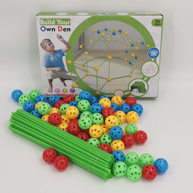Unisex Kinder DIY Perlenzelt Spielhaus Burg Perlenpuzzle Festung Bausatz_voghion.com