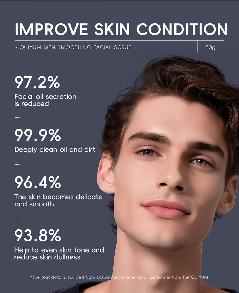 Peelings & Körperbehandlungen Glattes Gesichtspeeling für Männer, 50 g, saubere Poren, Hautpflegeprodukte für Männer_voghion.com