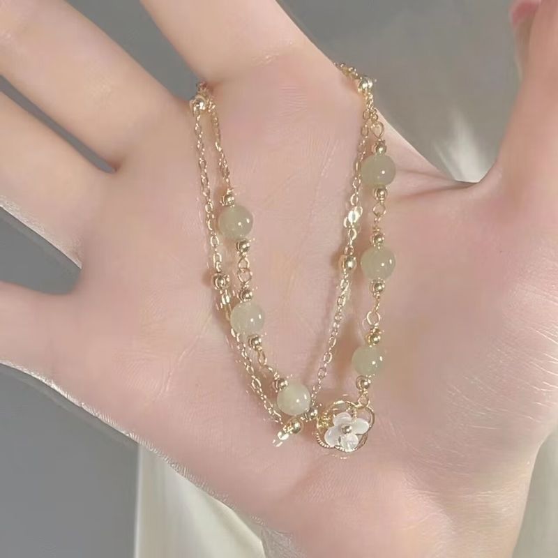Elegantes doppellagiges gestapeltes Armband für Frauen im Sommer, neues vielseitiges Bestie-Nischen-Ins-Stil, High-End-Geschenk_voghion.com