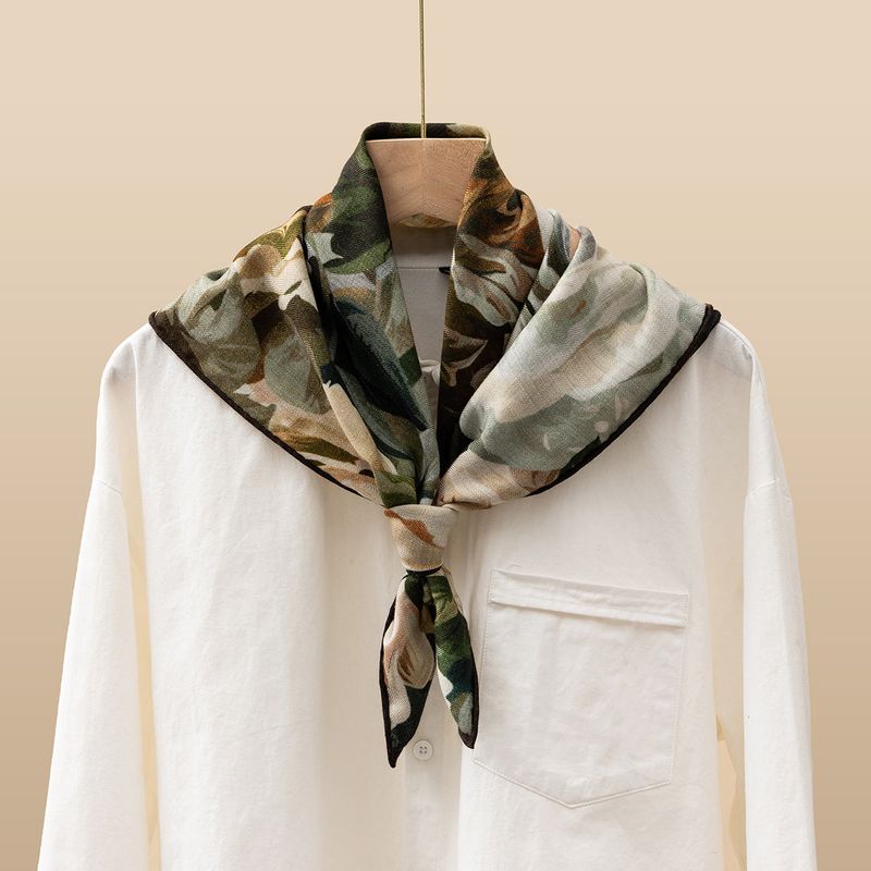 Sciarpa di seta versatile retrò alla moda, calda e invernale, in lana, per donna, all'ingrosso_voghion.com