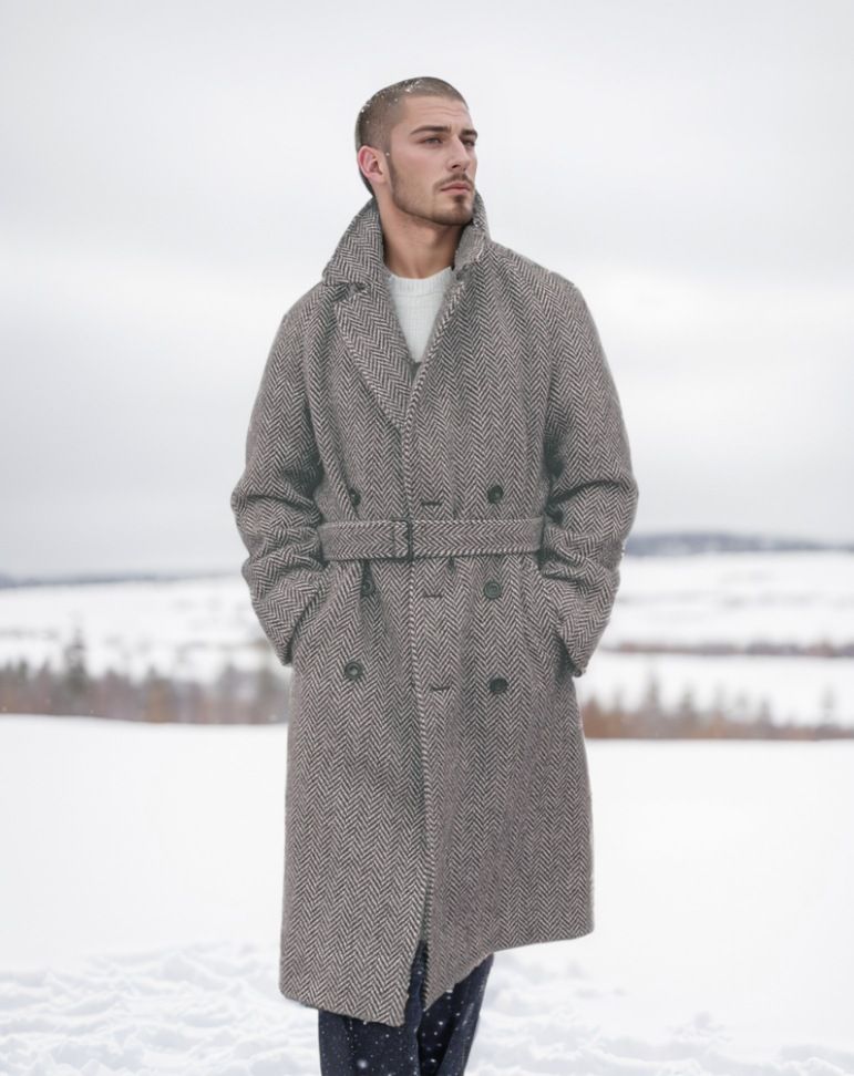 2024 ny avslappet ullkåpe med dobbeltspent slim fit_voghion.com