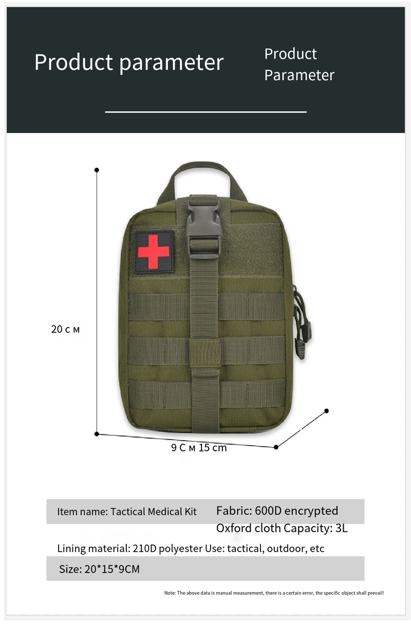 Doomsday survival tactics Camouflage Outdoor Medical kit Multifunctional field emergency kit Combat readiness rescue first aid kit_voghion.com
